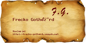 Frecko Gothárd névjegykártya